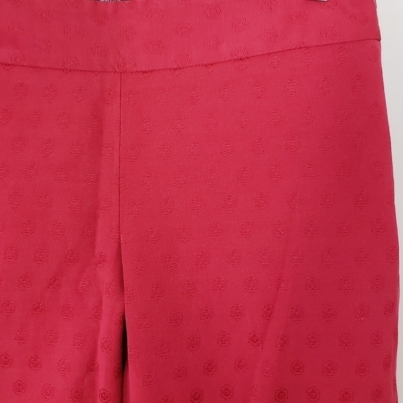 Talbots | Red Heritage Medallion Print Pants Size 4 - Picture 3 of 5